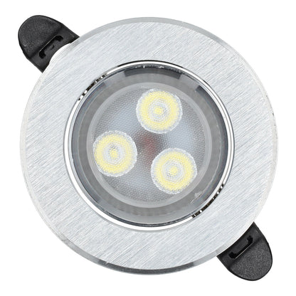 Downlight LED 3W Circular Ajustável Prata 300lm Ângulo 40º