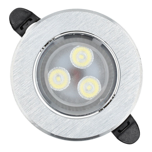 Downlight LED 3W Circular Ajustável Prata 300lm Ângulo 40º