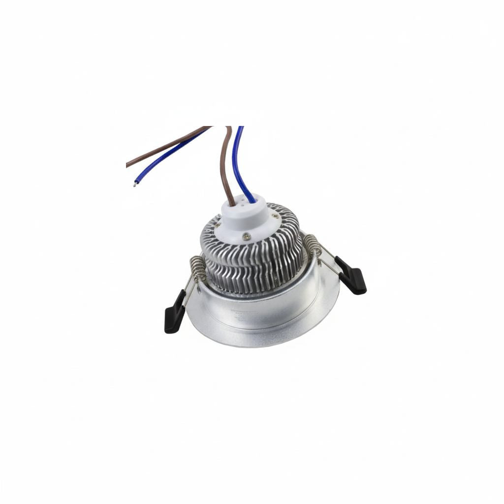 Downlight LED 3W Circular Ajustável Prata 300lm Ângulo 40º