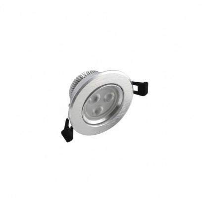 Downlight LED 3W Circular Ajustável Prata 300lm Ângulo 40º