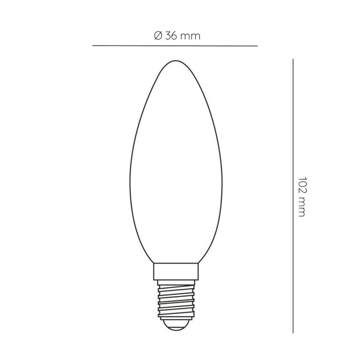 Lâmpada LED E14 5W Vela 400Lm 180º Branco Quente, Neutro ou Frio