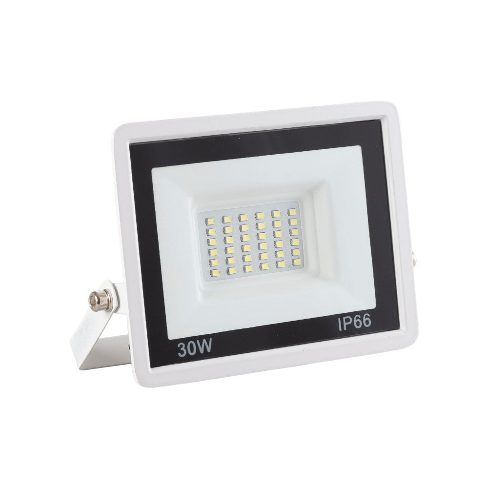 Holofote LED 30W 2.400Lm 6000ºK IP66 Regulável 60.000H Acabamento Branco [LM-6004-W-CW]