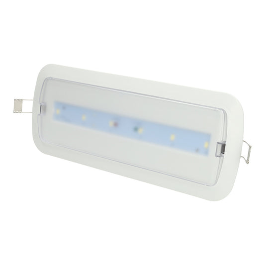 Luminária de Emergência LED 3W Auto-teste Permanente Não Permanente IP20