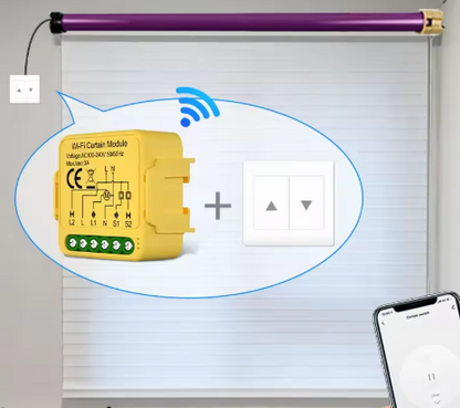 Módulo Interruptor Estores WiFi Automação Residencial Inteligente