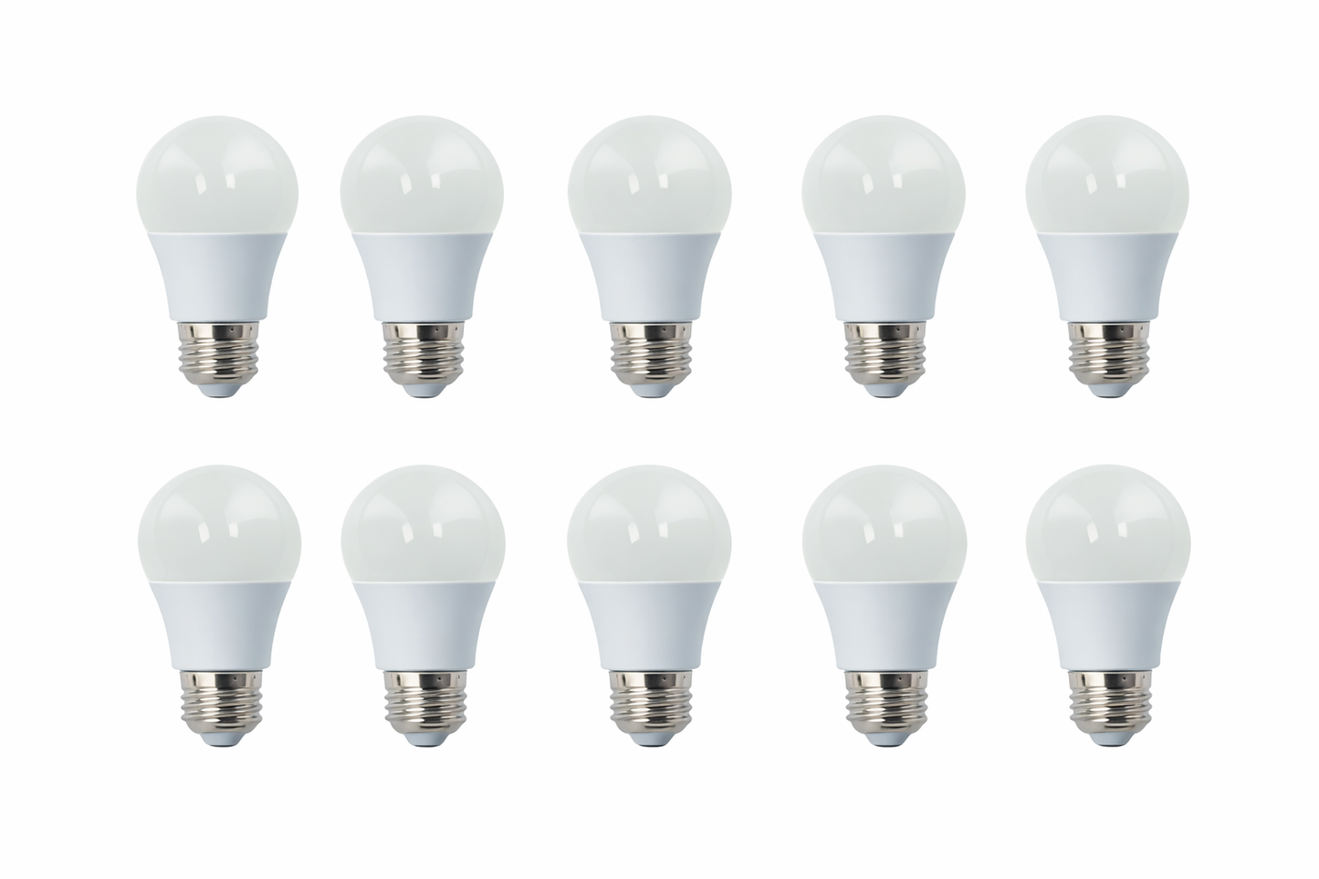 Pack 10x Lâmpada LED Esfera E27 10W 900lm – Branco Frio 6500K / Quente 3000K
