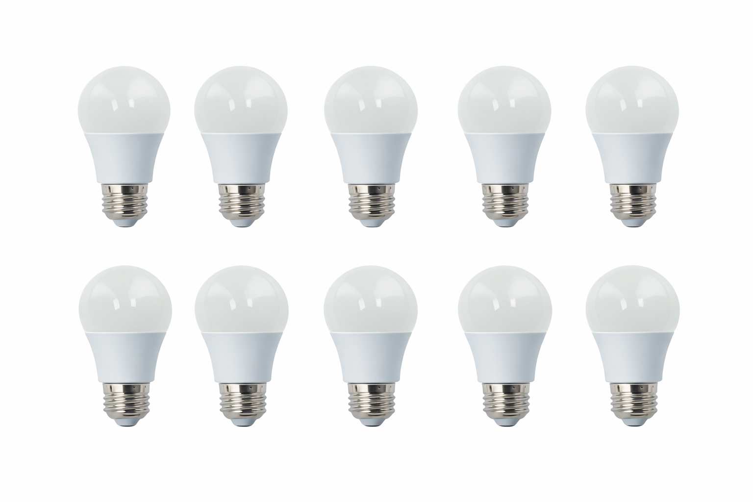 Pack 10x Lâmpada LED Esfera E27 10W 900lm – Branco Frio 6500K / Quente 3000K