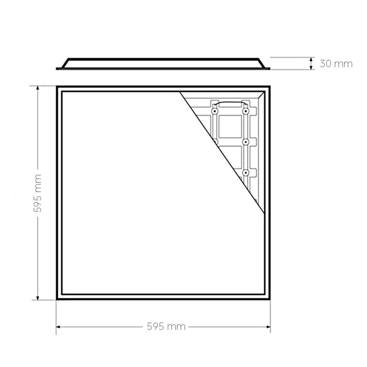 Painel LED 60x60 cm 24W 165 lm/W 3960 lm Tri-CCT (3000K/4000K/6000K)