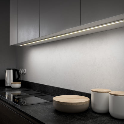 Perfil Alumínio Retangular para Fita LED 1 Metro – Com Difusor