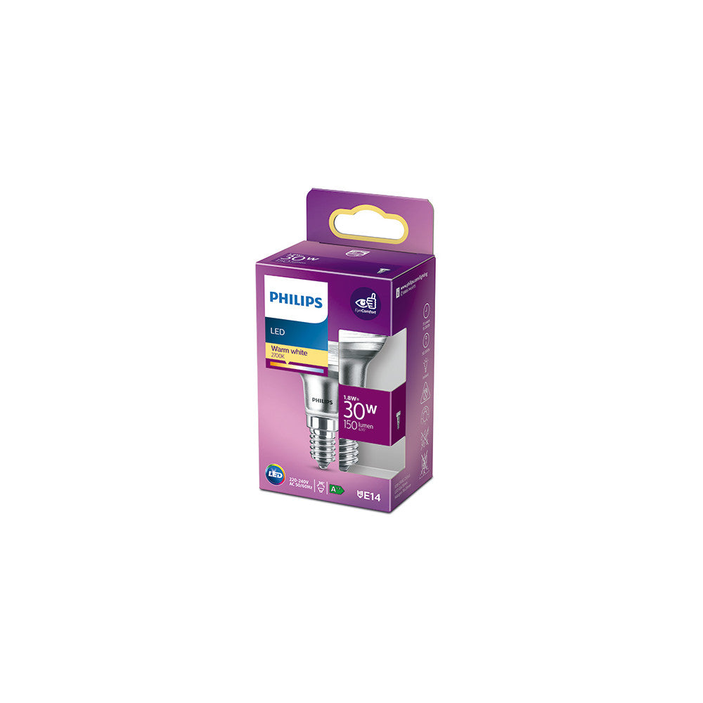 Lâmpada LED Philips E14 R39 1.8W 190Lm 2700K [Ph-929001890955]