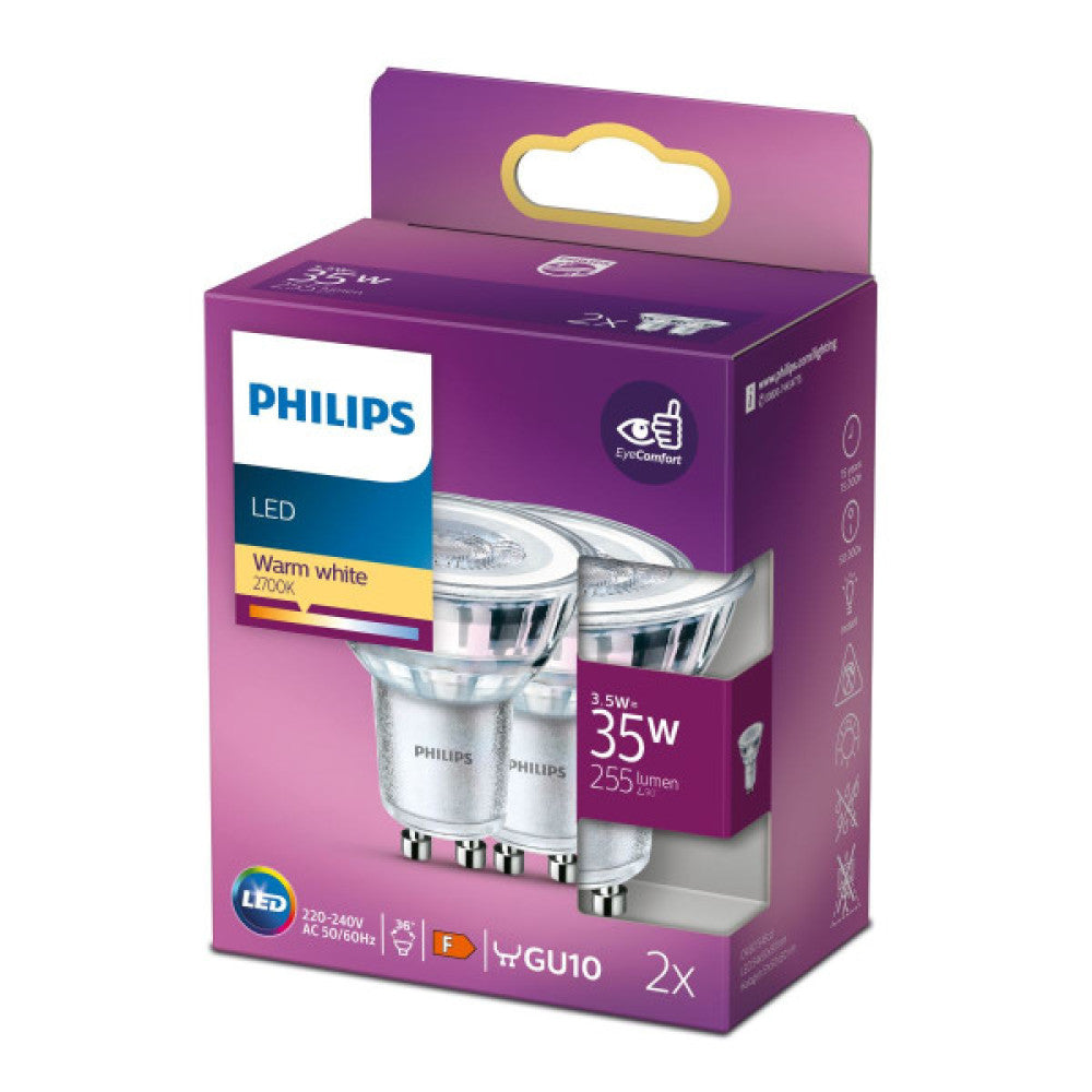Lâmpada LED Philips/Signify PAR16 GU10 3,5W 2700ºK 15000H [PH-8718699774295]