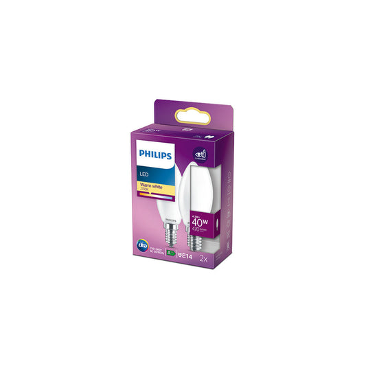 Pacote 2 Lâmpada LED Philips E14 B35 4.3W 470Lm 2700K [Ph-929001345367]