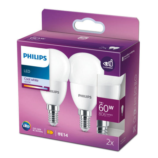 Lâmpada LED Philips/Signify P48 E14 7W 806Lm 4000ºK Mate 15000H [PH-8719514310230]