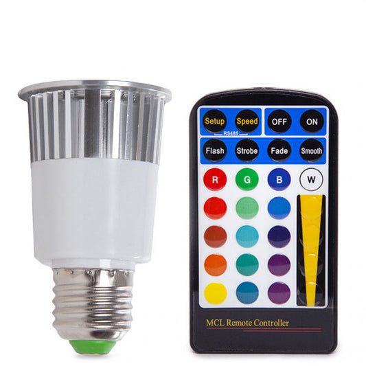 Lâmpada LED E27 5W RGB Controle Remoto 40.000H [PL187221-E27]