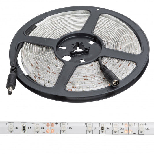 Faixa de 300 LEDs 24W 1.200Lm CRI85 4200ºK SMD3528 12VDC IP65 x5M 40.000H [PL219002NW]-Branco Natural