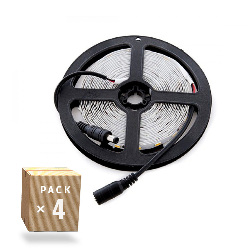 Pack 4 Tiras LED 72W 4200Lm 6000ºK 300 X SMD5050 12VDC x5M 40.000H [PL219009W-PK4-AP]
