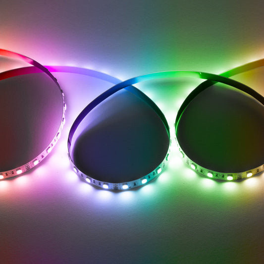 Faixa de 300 LEDs 72W 4.200Lm SMD5050 12VDC IP65 RGB 5M x5M 40.000H [PL219012]-RGB