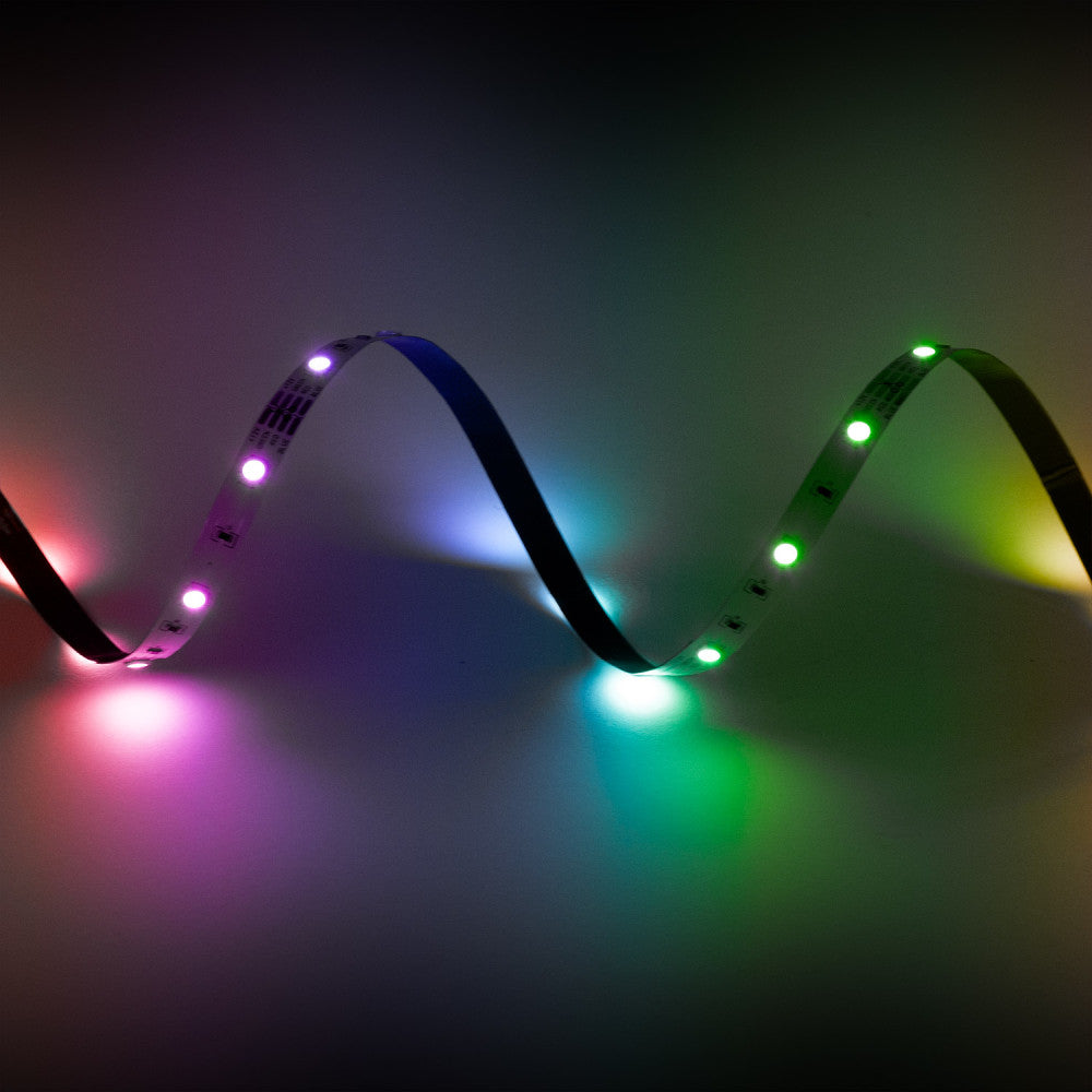 Faixa de 150 LEDs 36W 2.100Lm SMD5050 12VDC RGB IP33 x5M 40.000H [PL-219011-RGB-IP33]-RGB