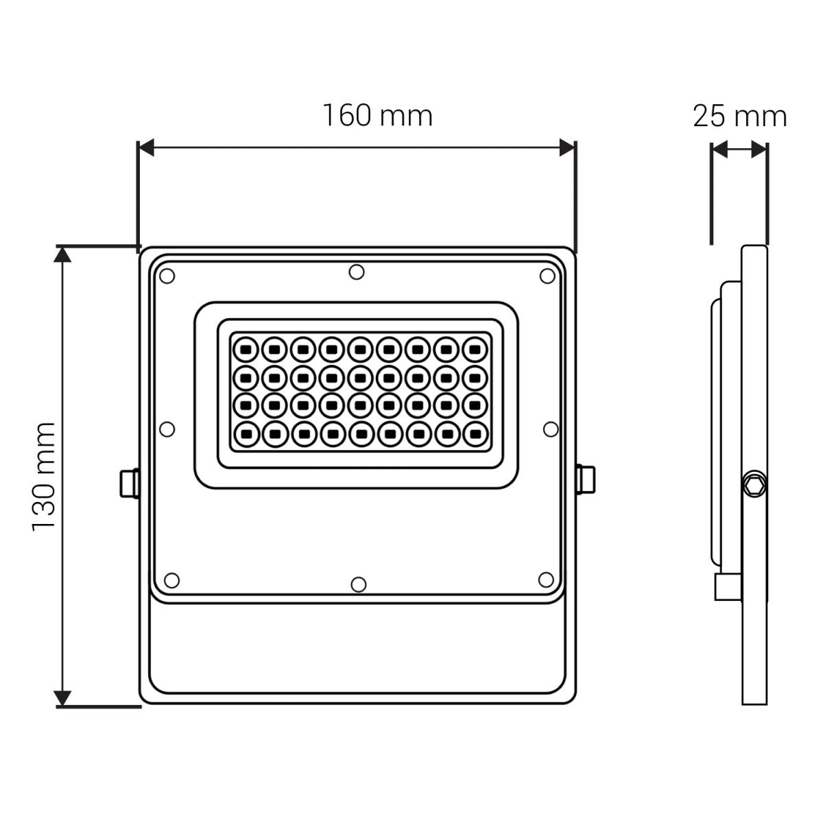 Projetor LED 30W Slim IP66 3000lm