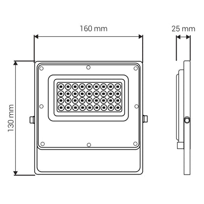 Projetor LED 30W Slim IP66 3000lm
