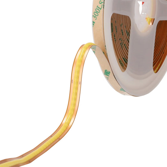 Fita de LED COB de corte livre 12W/M 910Lm/M 24VDC IP20 3000ºK Rolo 5M