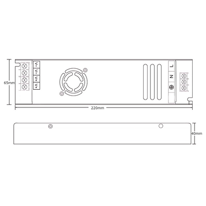 Transformador LED 360W 12V – Fonte de Alimentação com Ventoinha Fita LED