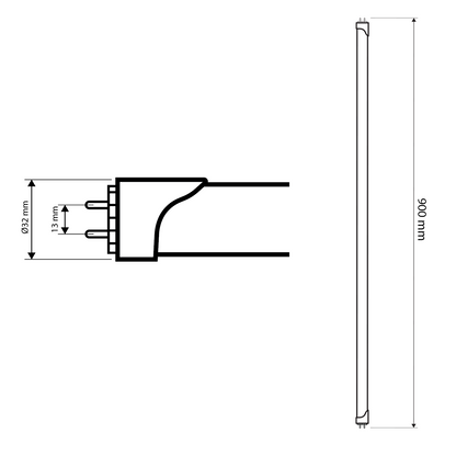 Tubo LED T8 13W 90cm 1400lm Luz Branca 6000K