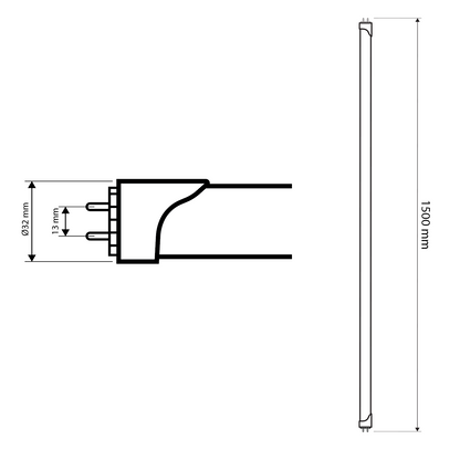 Tubo LED T8 24W 150cm 2300lm Branca 6500K Neutra Quente