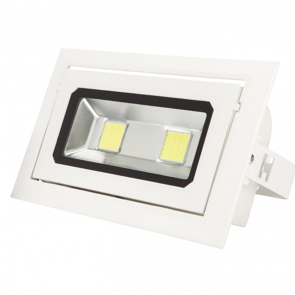 Foco Downlight LED 40W 3600Lm 4200ºK Retangular Inclinável 40.000H [WR-RECTBAS-40W-W]