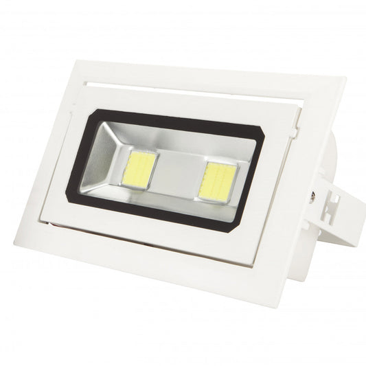 Foco Downlight LED 40W 3370Lm 2700ºK Retangular Inclinável 40.000H [WR-RECTBAS-40W-WW]