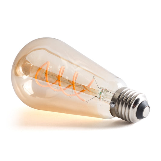 Lâmpada LED E27 4W 380Lm 2000ºK Filamento 40.000H [WR-ST64-4W-R]